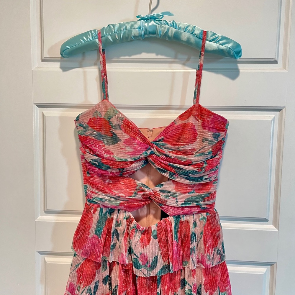 Gianni Bini Floral Sundress Sleeveless Cocktail - Picture 4 of 8